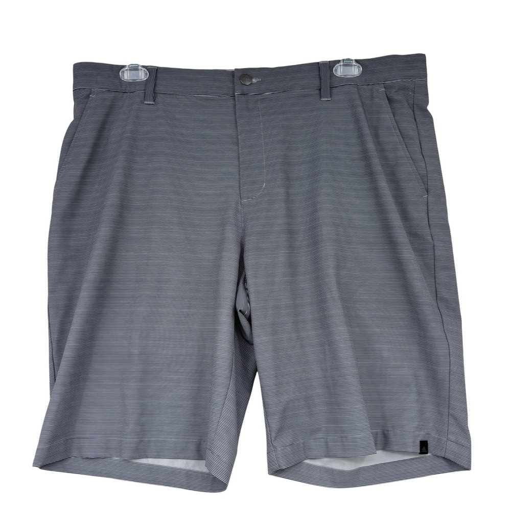 Adidas Golf Performance Shorts Mens 40 Grey Micro Stripe Stretch